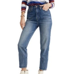 NWT Madewell The Mom Jean Downey Wash High Rise